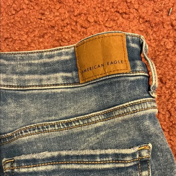 American Eagle Outfitters Blue Jean Shorts with Distressed Vintage Look - Picture 6 of 9